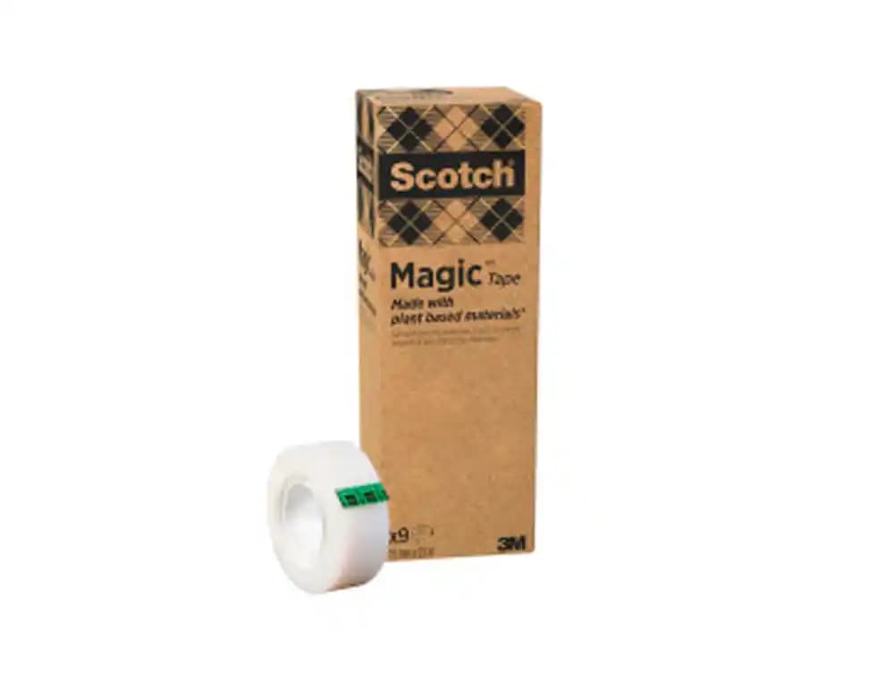 Scotch Cinta adhesiva scotch magic invisible eco 33 m x 19 mm pack de 9 unidades