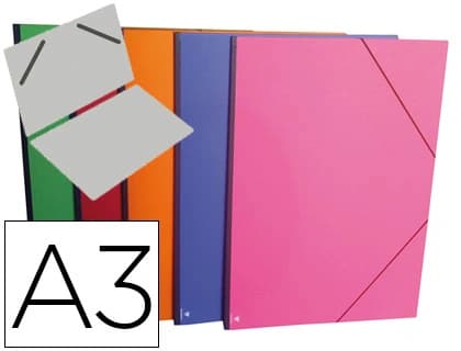 Clairefontaine Carpeta planos clairefontaine din a3 con gomas carton gofrado colores surtidos