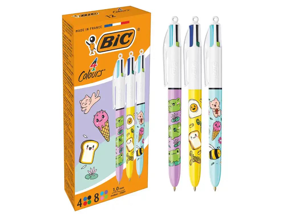 Bic Boligrafo bic cuatro colores kawaii punta 1 mm
