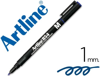 Rotulador artline retroproyeccion punta fibra permanente ek-854 -punta redonda 1 mm