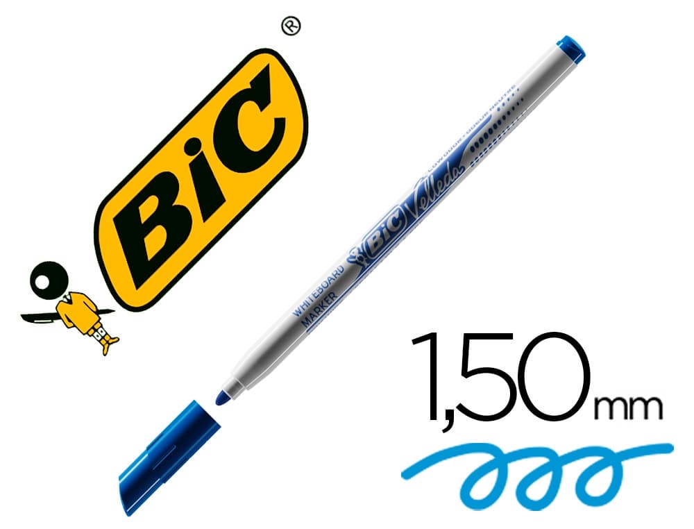 Rotulador bic velleda fino para pizarra punta redonda 1 mm