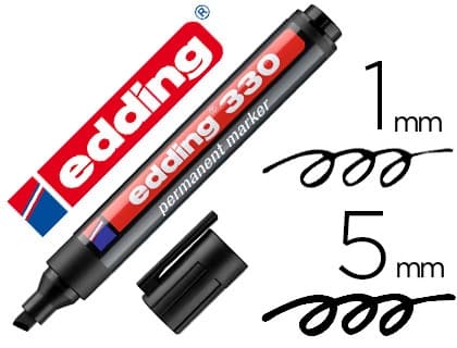Rotulador edding marcador permanente 330 punta biselada 1-5 mm recargable