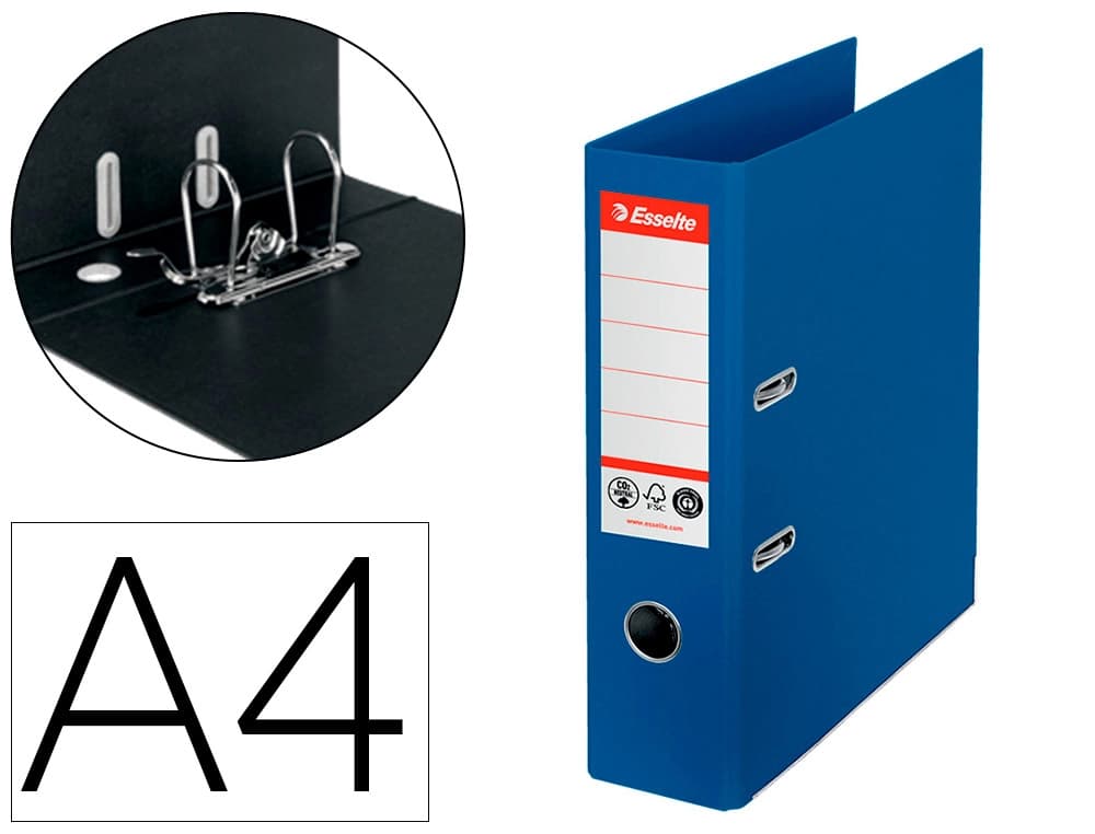 Archivador de palanca esselte n 1 co2 neutral din a4 carton forrado lomo 75 mm vivida