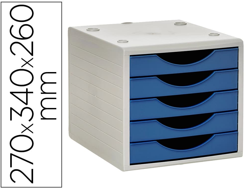 Fichero cajones de sobremesa archivo 2000 5 cajones opaco 270x340x260 mm