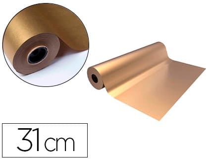 Papel de regalo basika metalizado bobina ancho 31 cm longitud 80 m