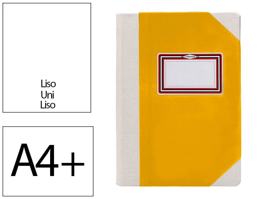 Libro cartone cosido fernandes flecha din a4+ liso 50 hojas 100 gr