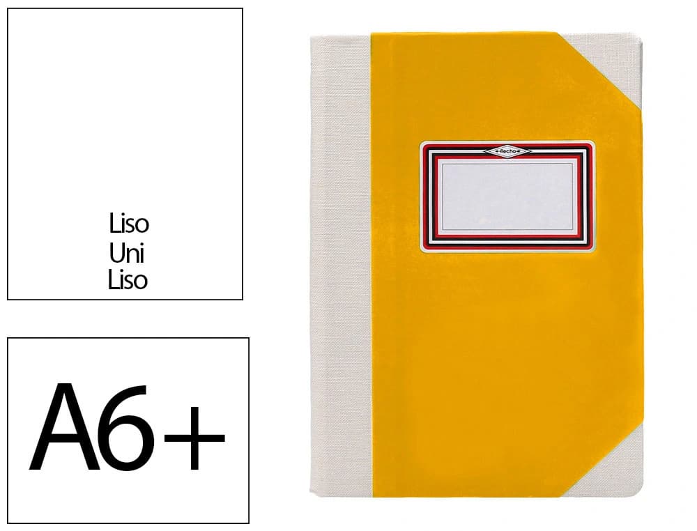 Libro cartone cosido fernandes flecha din a6+ liso 50 hojas 100 gr