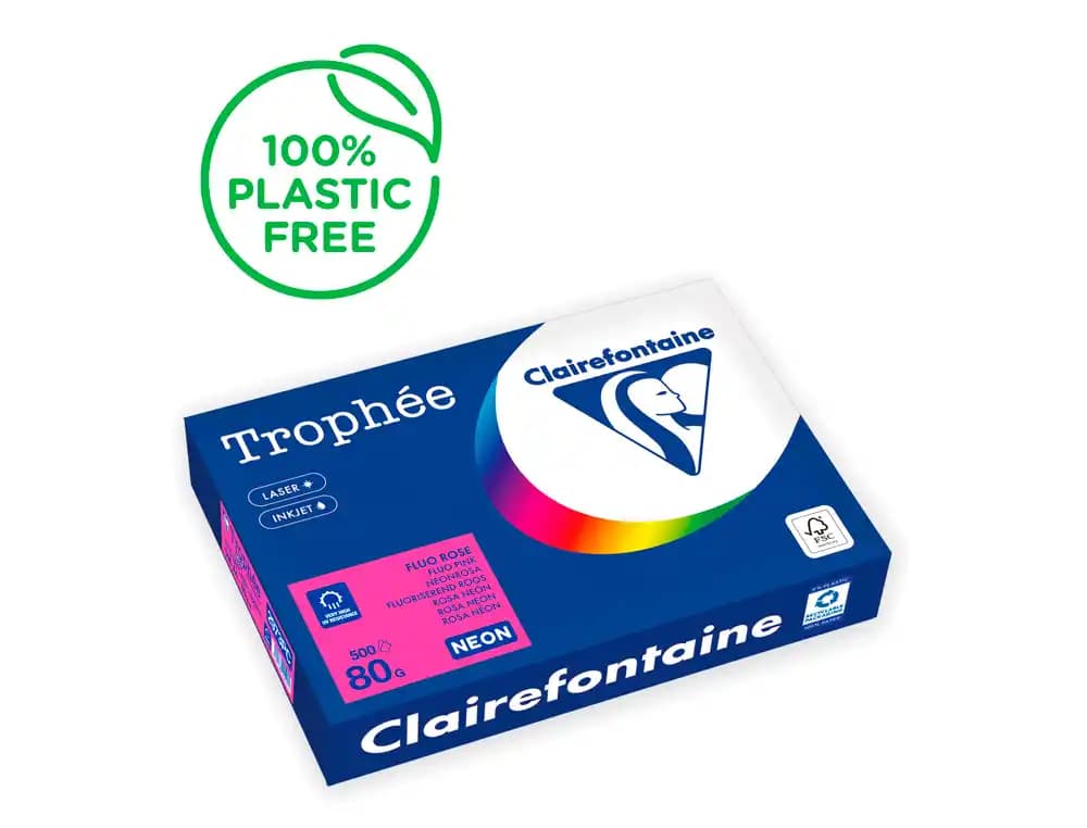 Papel color trophee a4 80gr 5 colores pastel paquete de 500 hojas (100 hojas x color)