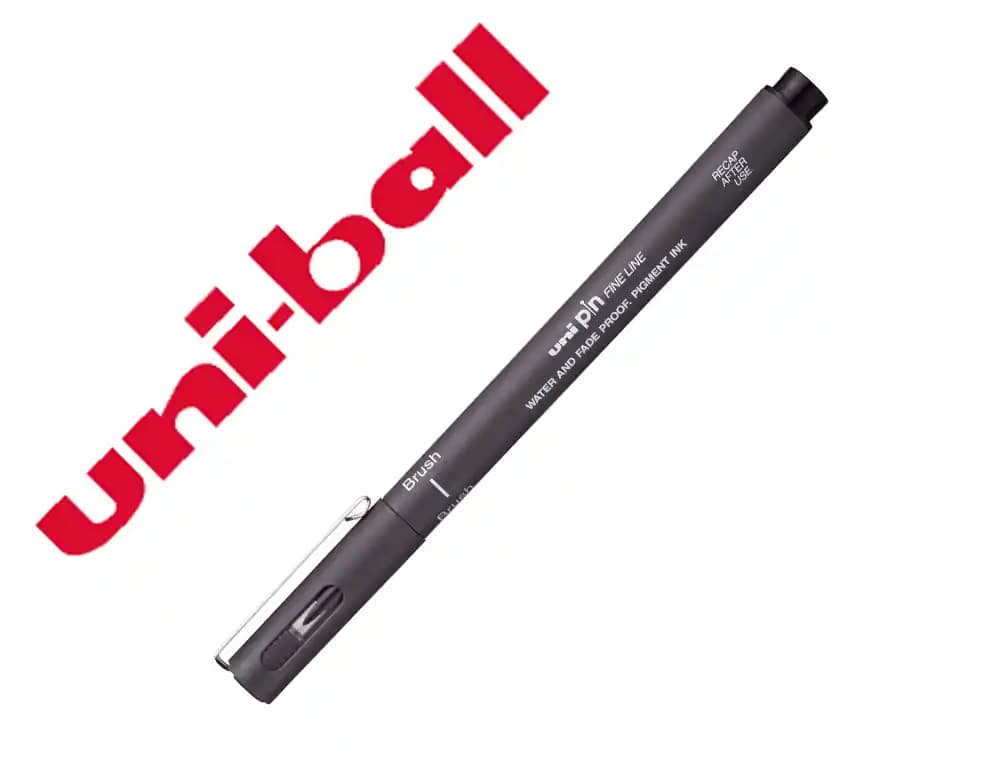 Rotulador uniball pin br-200 punta de pincel fino