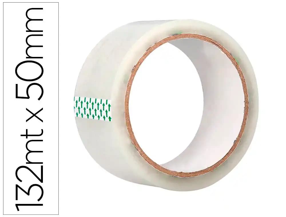 Cinta adhesiva q-connect polipropileno 132 m x 50 mm para embalaje