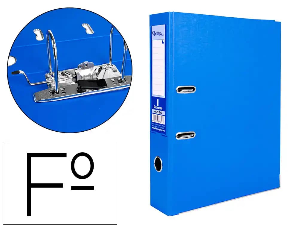 Archivador de palanca liderpapel documenta forrado pvc con rado compresor metalico