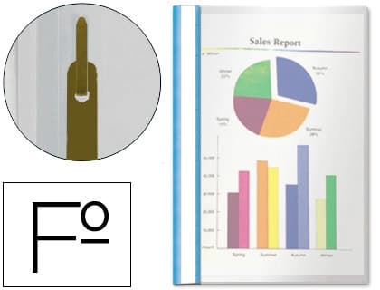 Carpeta dossier fastener pvc esselte folio