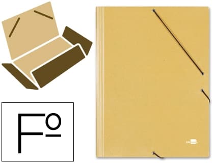 Carpeta liderpapel gomas folio sencilla carton pintado