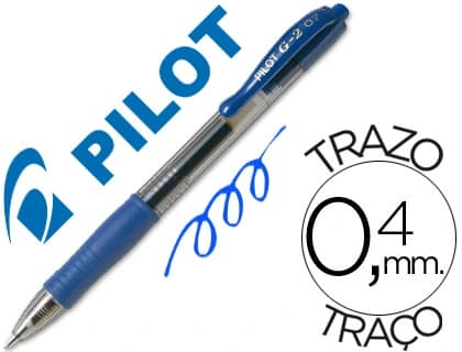 Boligrafo pilot g-2 tinta gel retractil sujecion de caucho