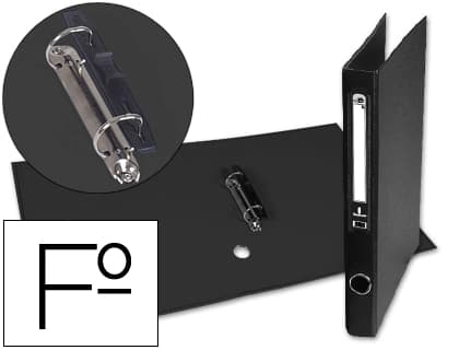 Carpeta de 2 anillas 25mm mixtas liderpapel folio carton forrado compresor plastico