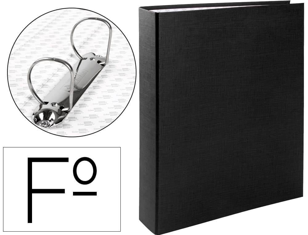 Carpeta de 2 anillas 40mm mixtas liderpapel folio carton forrado paper coat compresor plastico