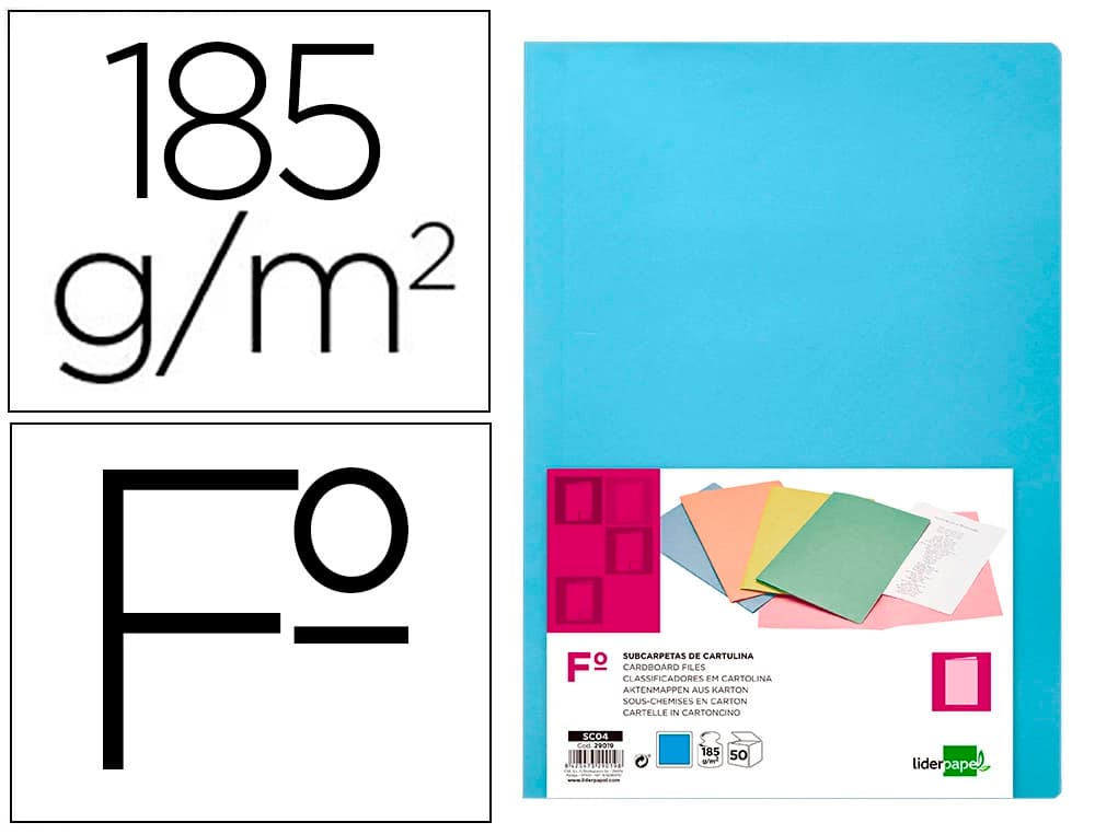 Subcarpeta liderpapel intenso 180g/m2