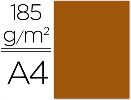 Guarro Cartulina guarro chocolate 185 gr paquete 50 hojas
