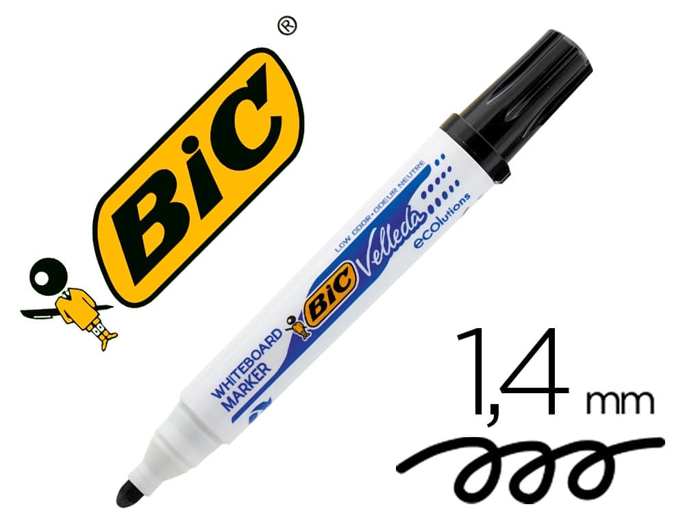 Rotulador bic velleda para pizarra punta redonda 1,3 mm