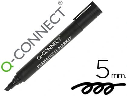 Rotulador q-connect marcador permanente punta biselada 5 mm
