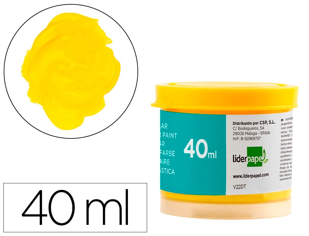 Tempera escolar liderpapel 40 ml