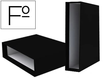 Caja archivador liderpapel classic blue folio negra