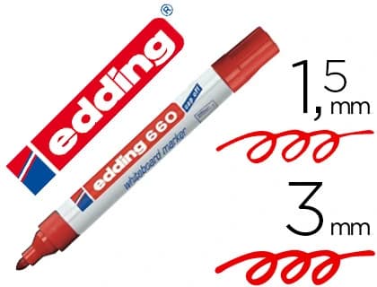 Rotulador edding para pizarra blanca 660 punta redonda 1,5-3 mm recargable