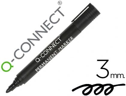 Rotulador q-connect marcador permanente punta redonda 3 mm