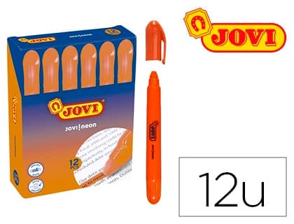 Marcador de cera gel jovi fluorescente caja de 12 unidades