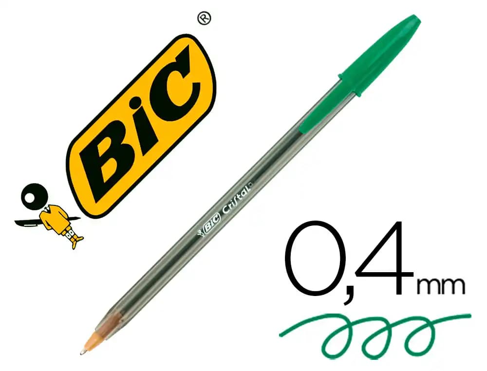 Boligrafo bic cristal original tinta roja unidad