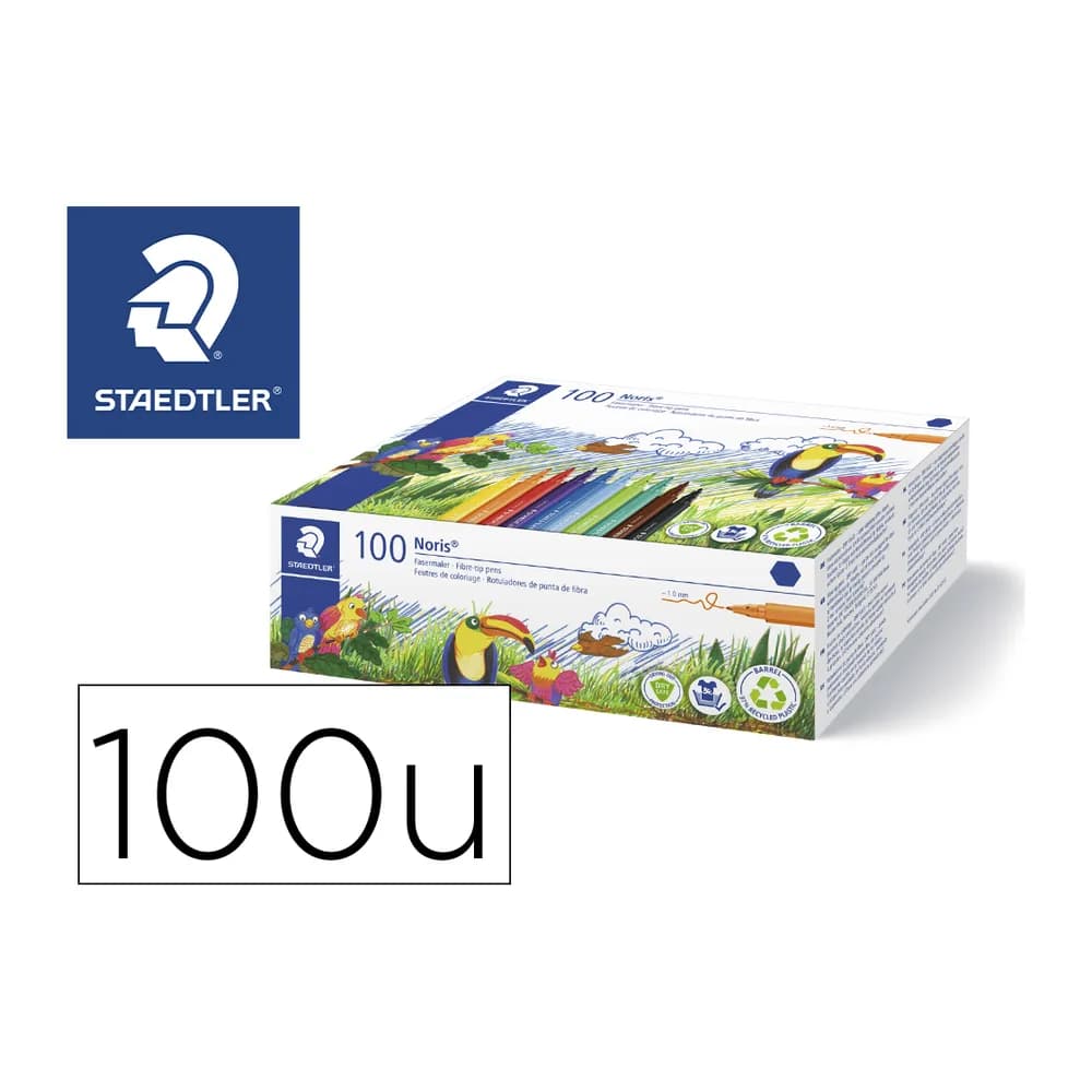 Staedtler Rotulador staedtler noris 326 school pack de 100 unidades colores surtidos 10 x color