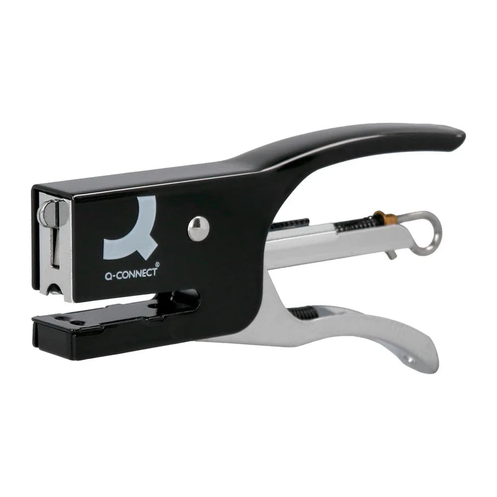 Q-connect Grapadora q-connect de tenaza kf22340 metalica color negro capacidad 12 hojas usa grapas numero 10
