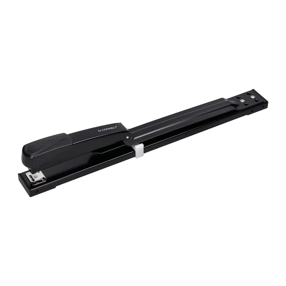 Q-connect Grapadora q-connect kf02292 metalica brazo largo capacidad 20 hojas usa grapas 24/6 y 26/6 color negro