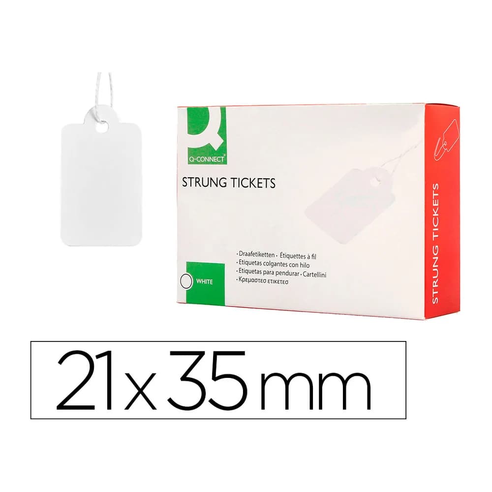 Q-connect Etiquetas colgantes q-connect 21x35 mm caja de 500 unidades