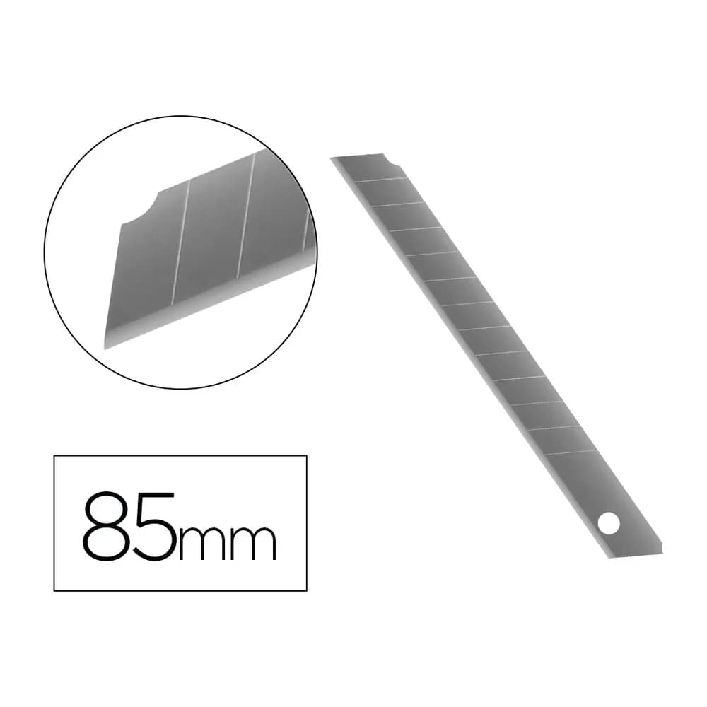 Q-connect Repuesto cuter q-connect estrecho para modelos kf10631/kf00234/kf10940/kf10938/kf10934 cuchilla 9 mm blister 10 und