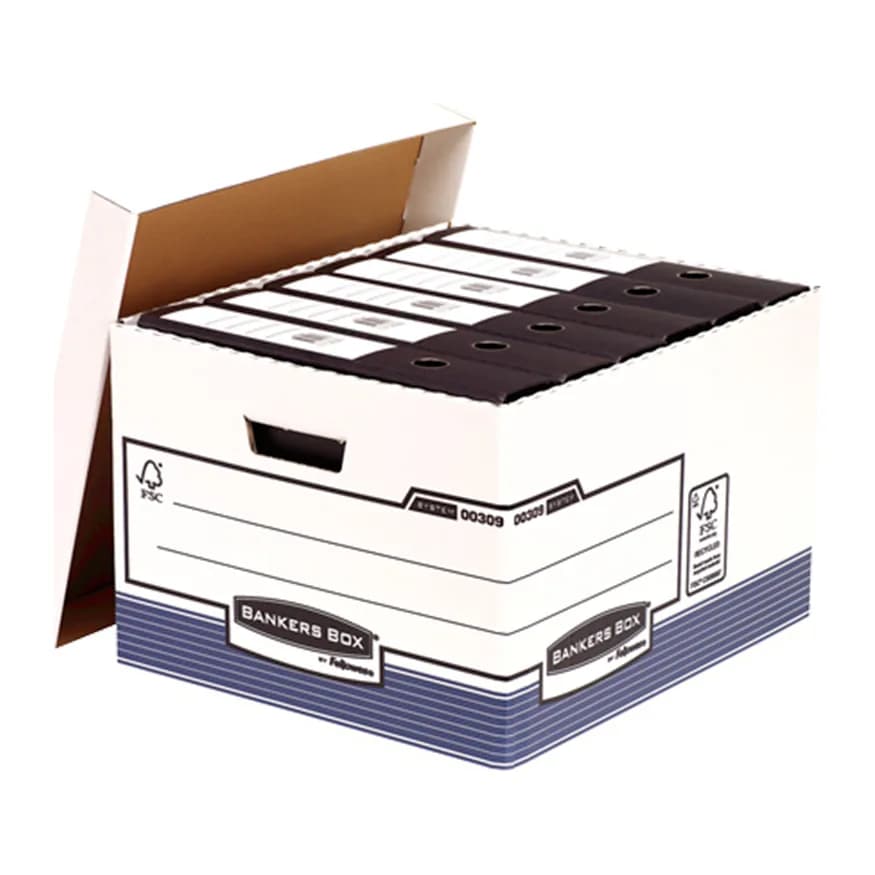 Fellowes Cajon fellowes carton reciclado para almacenamiento de archivo capacidad 4 cajas de archivo tamaño folio