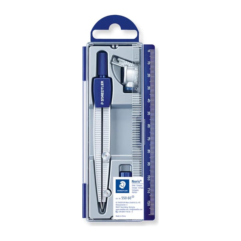 Staedtler Compas staedtler noris club 550 60 con aguja roma y adaptador