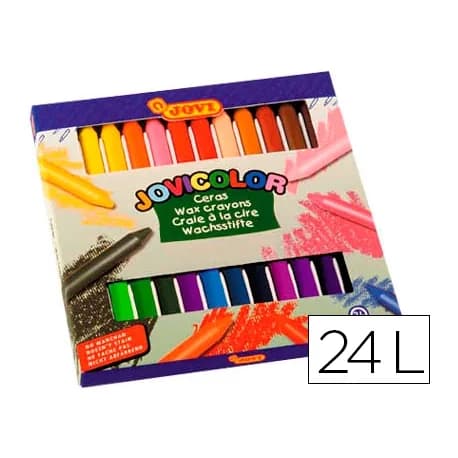 Jovi Lapices cera jovicolor caja de 24 unidades colores surtidos