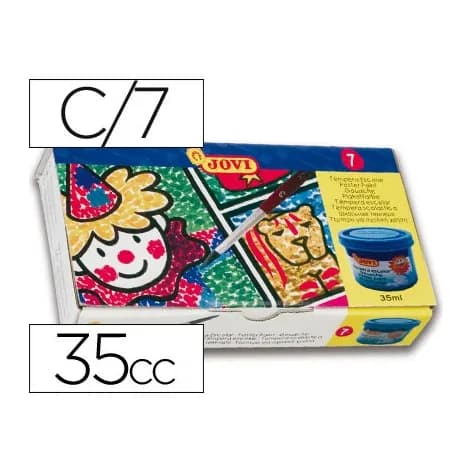 Jovi Tempera jovi 35 ml caja de 7 colores surtidos