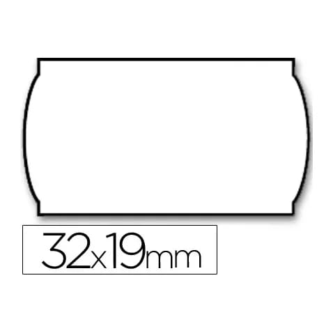 Meto Etiquetas meto onduladas 32x19 mm blanca adh.2 rollo 1000 etiquetas