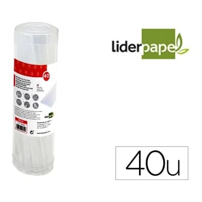 Liderpapel Barra termofusible liderpapel de 7 mm de diametro x 200 mm de alto bote de 40 unidades