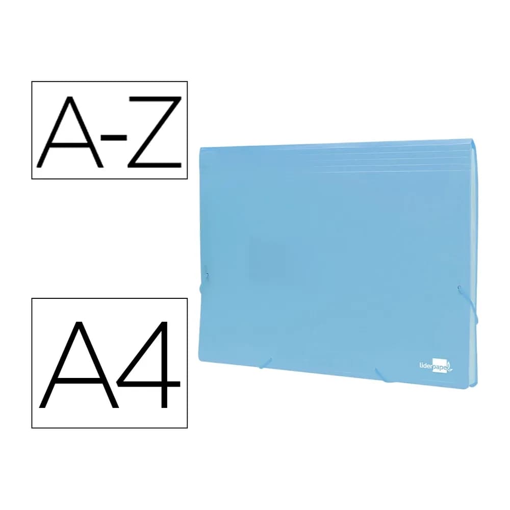 Liderpapel Carpeta liderpapel clasificador fuelle polipropileno din a4 opaco 13 departamentos