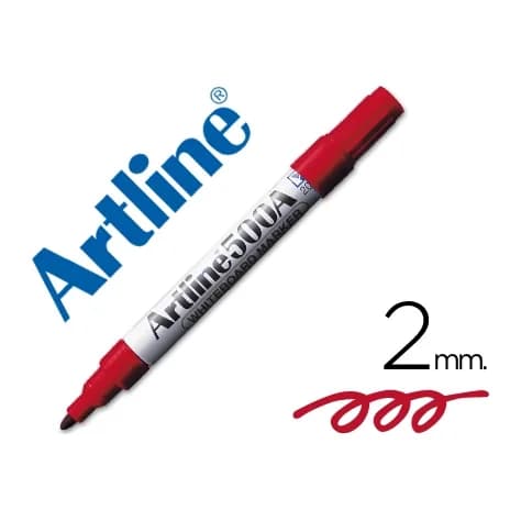 Artline Rotulador artline pizarra ek-500 rojo punta redonda 2 mm recargable