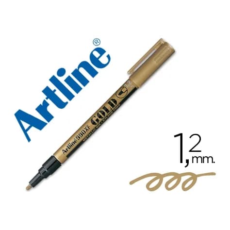 Artline Rotulador artline marcador permanente punta metalica ek-990 oro punta redonda 1.2 mm