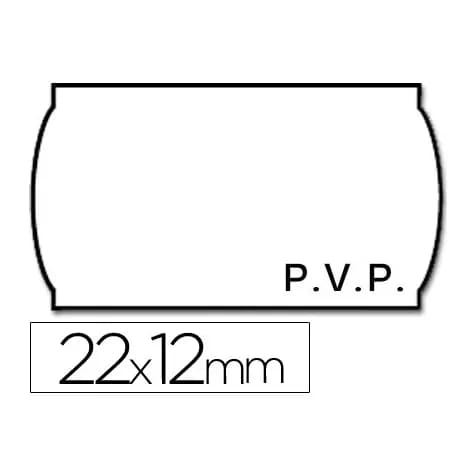 Meto Etiquetas meto onduladas 22x12 mm pvp blanca adh.2 rollo 1500 etiquetas