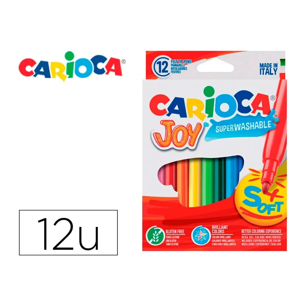 Carioca Rotulador carioca joy caja de 12 unidades colores surtidos