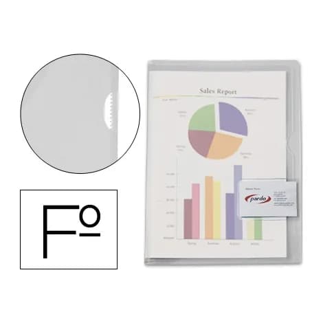 Pardo Carpeta dossier uñero plastico pardo folio transparente