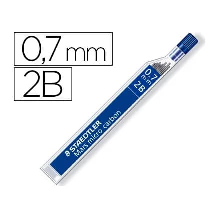 Staedtler Minas staedtler mars micro grafito 0,7 mm 2b tubo con 12 unidades