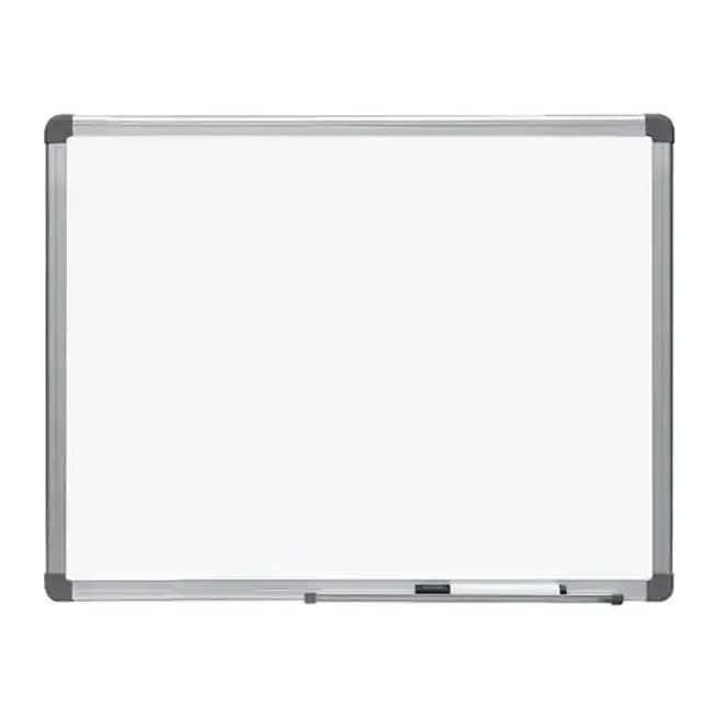 Rocada Pizarra blanca rocada acero vitrificado magnetico marco aluminio y cantoneras pvc 60x45 cm incluye bandeja para