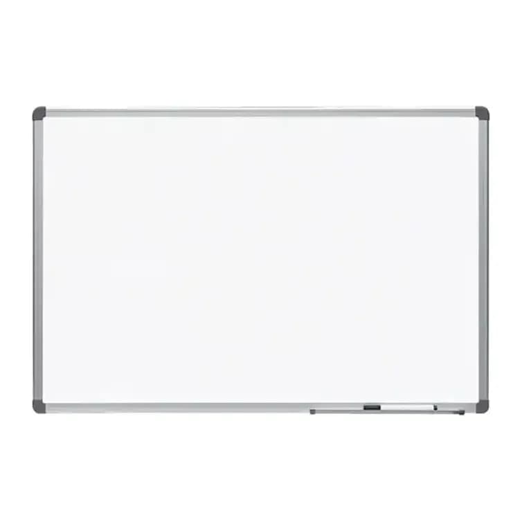 Rocada Pizarra blanca rocada acero vitrificado magnetico marco aluminio y cantoneras pvc 90x60 cm incluye bandeja para